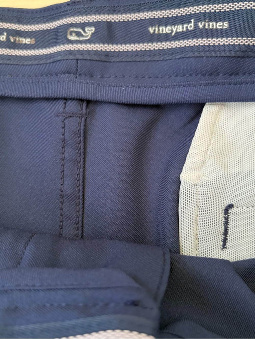Vineyard Vines Links Short SZ 40 Navy Blue Flat-Front Performance Wicking Golf - Picture 5 of 6